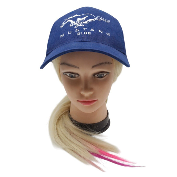 Mustang Blue Strapback Hat "Bold, Daring, Legendary" Ford Motor Company